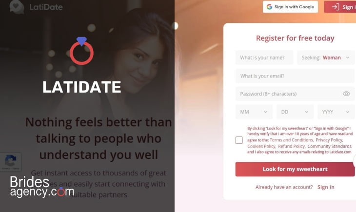 LatiDate Home Page
